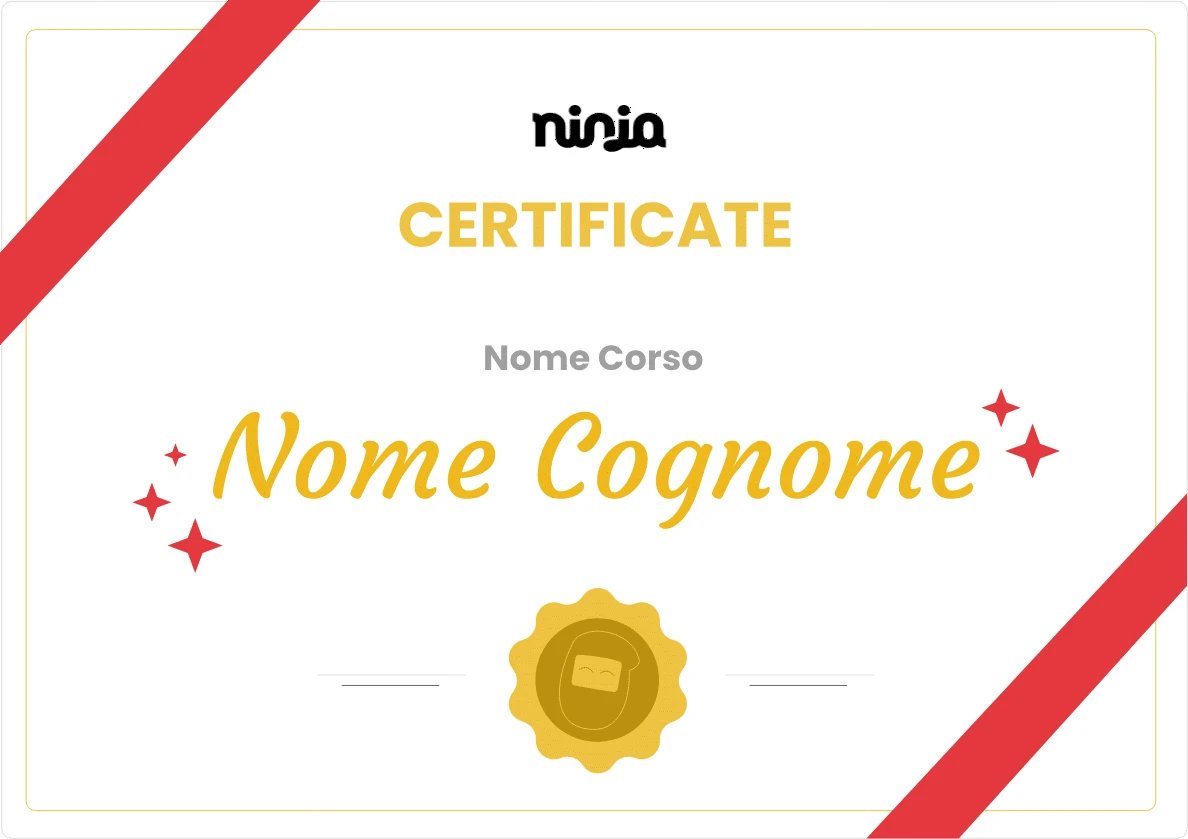 Certificato rilasciato agli studenti dei master e corsi