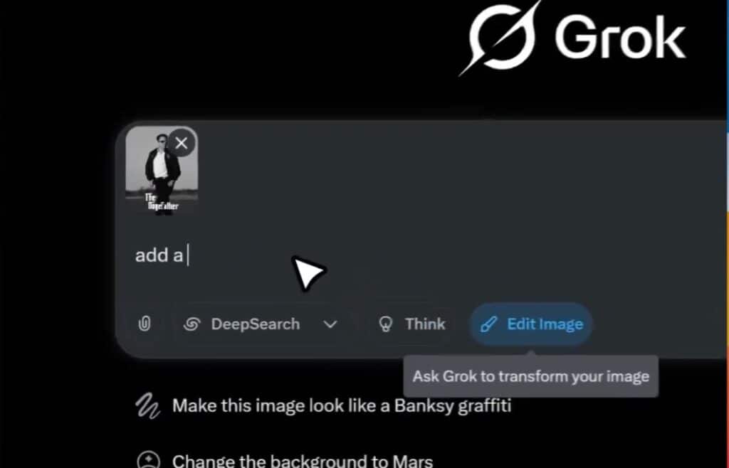 modifica immagini con Grok