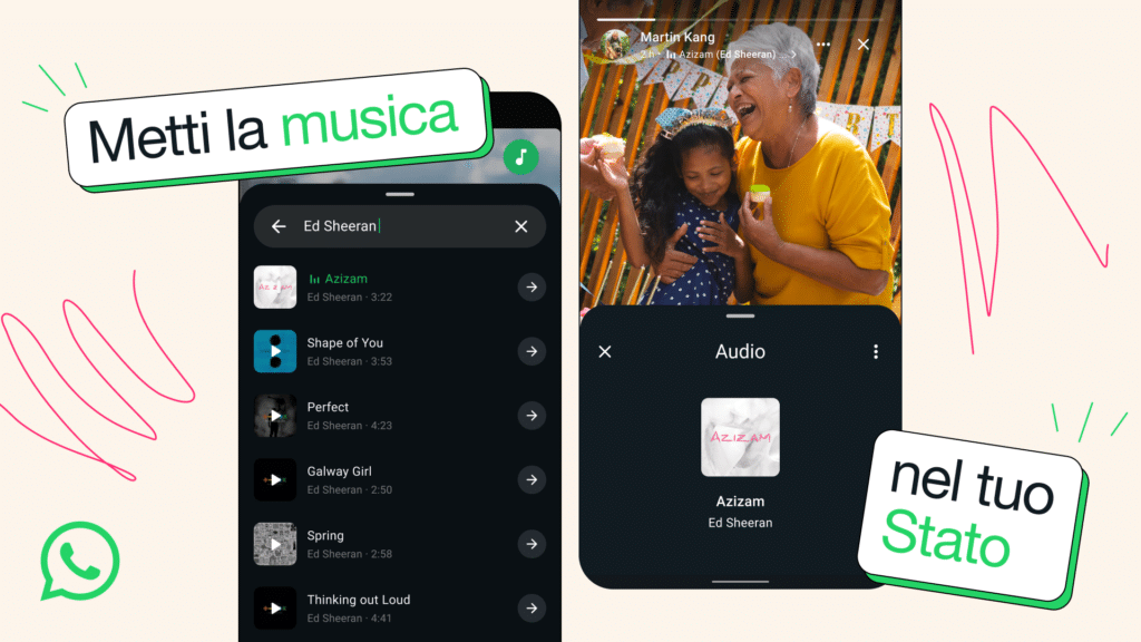 musica su WhatsApp Status