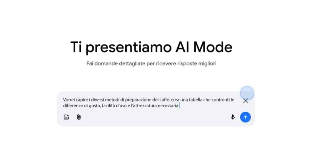 Google AI Mode arriva in Italia