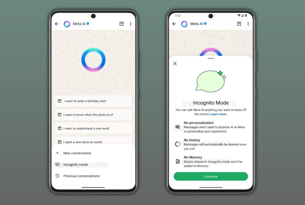 INCOGNITO MODE SU WHATSAPP