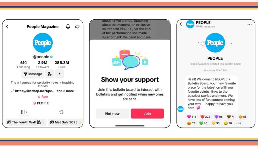 TikTok Bulletin Boards