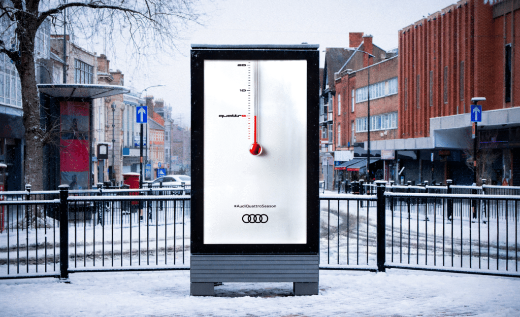 Audi quattro season CAMPAGNA DOOH di BBH London