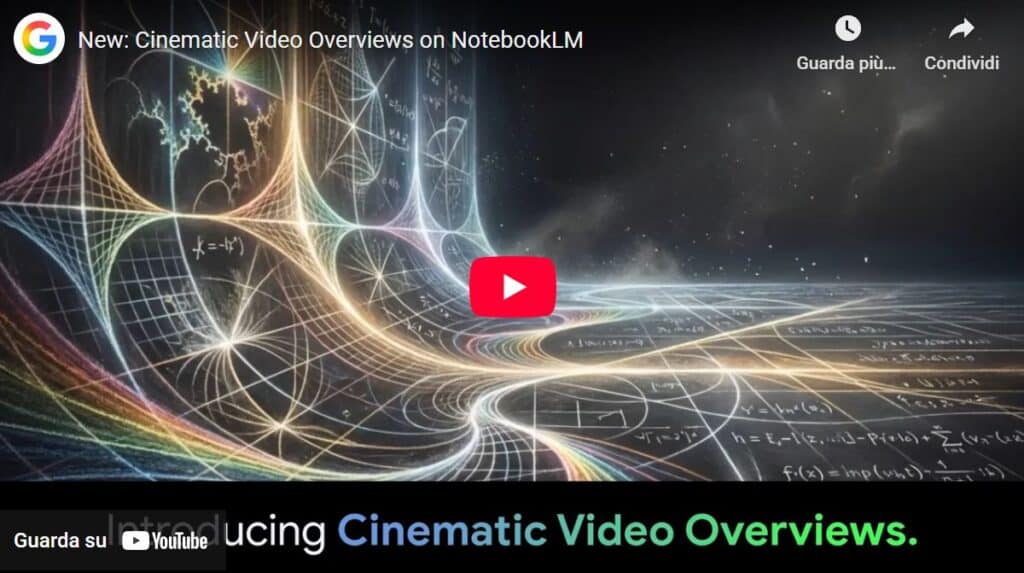 Come funziona Cinematic Video Overview di NotebookLM