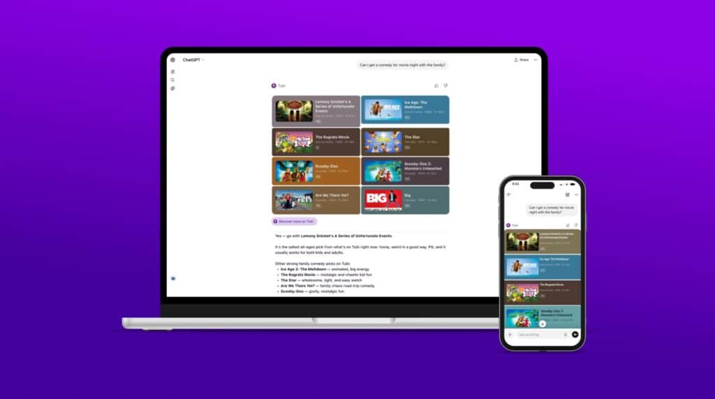 ChatGPT video streaming Tubi
