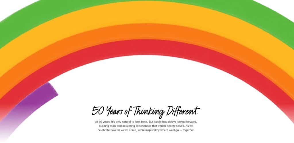 HOMEPAGE ANIMATA PER I 50 ANNI DI APPLE
