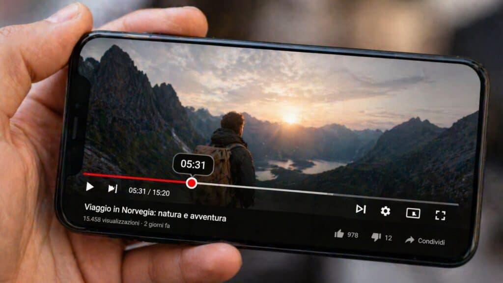 YouTube permette ora di condividere un punto preciso nei video anche da mobile