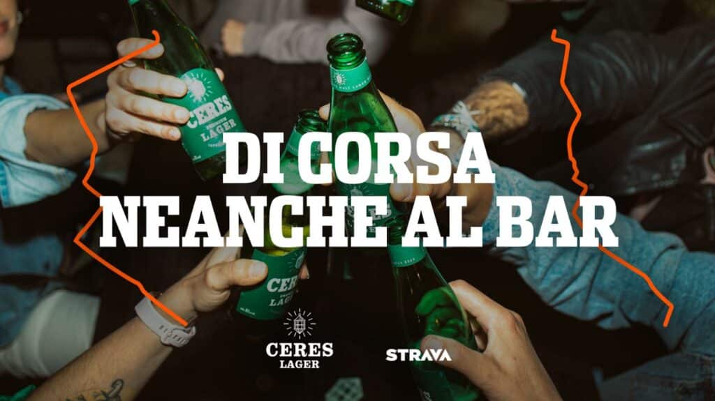 Ceres lancia su Strava la challenge per non correre “Di corsa neanche al bar”