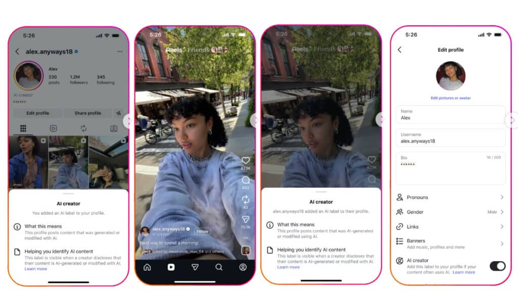 Instagram AI Creator Label