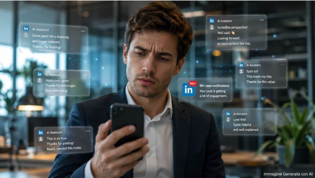 LinkedIn limiterà la visibilità dei contenuti generati dall’intelligenza artificiale