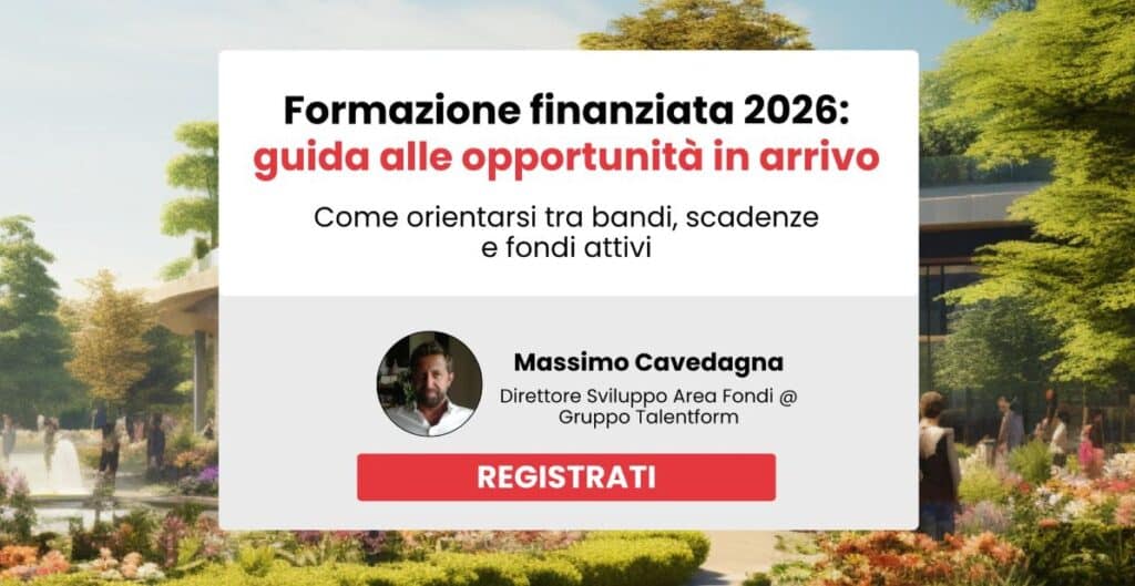 Formazione finanziata 2026 - Guida a bandi e opportunità webinar gratuito